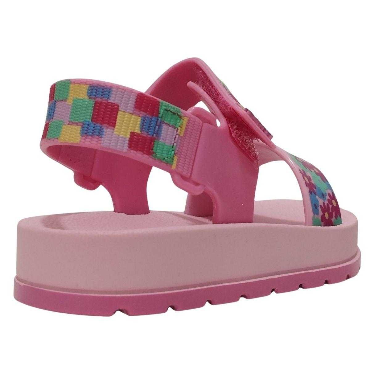 Sandália Infantil Menina Zaxy Nina Moderninha Print Baby Rosa 3