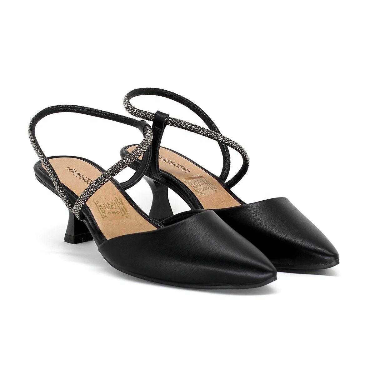 Sapato Feminino Mississipi Scarpin Preto 3