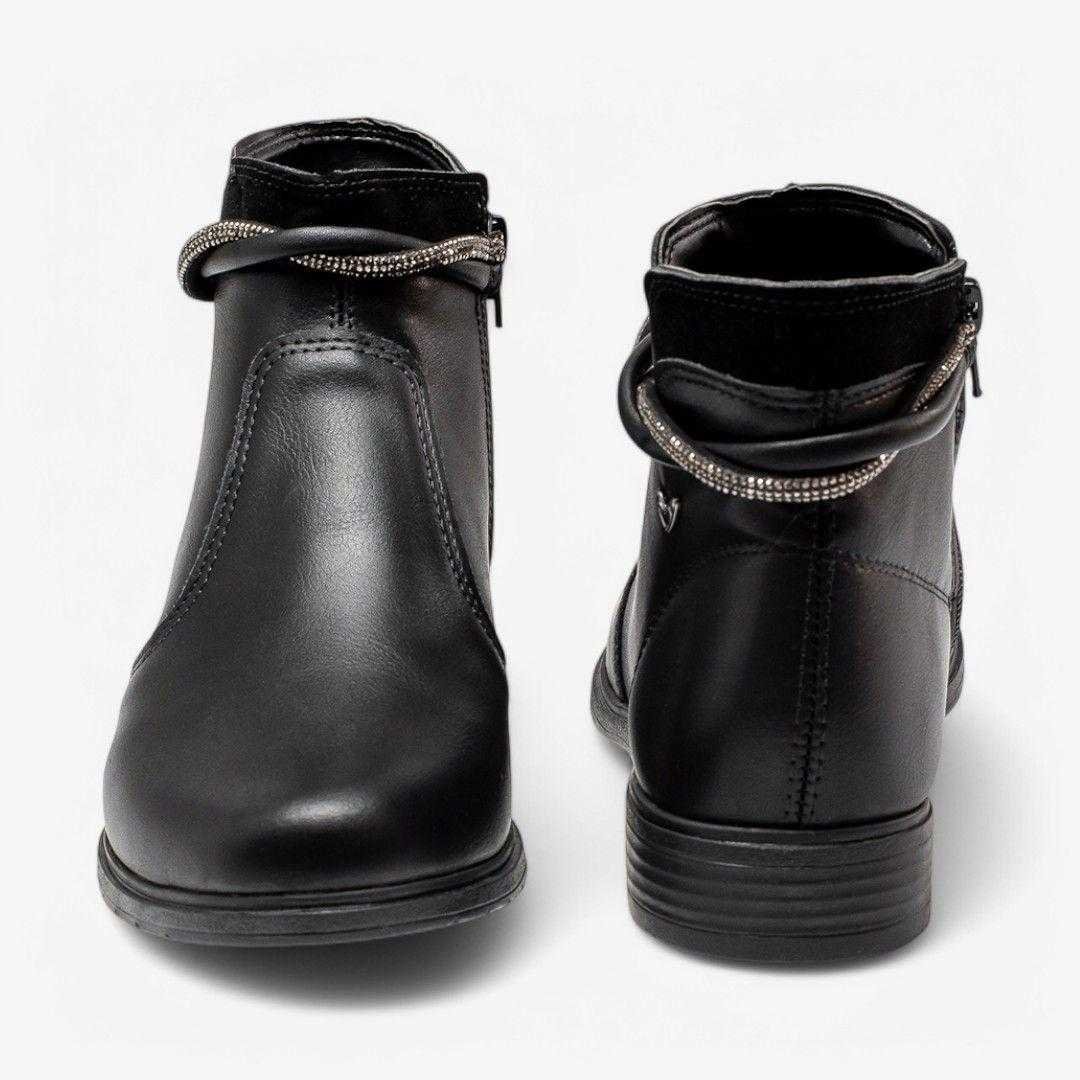 Bota Feminina Mississipi Cano Curto Salto Baixo Preto 6