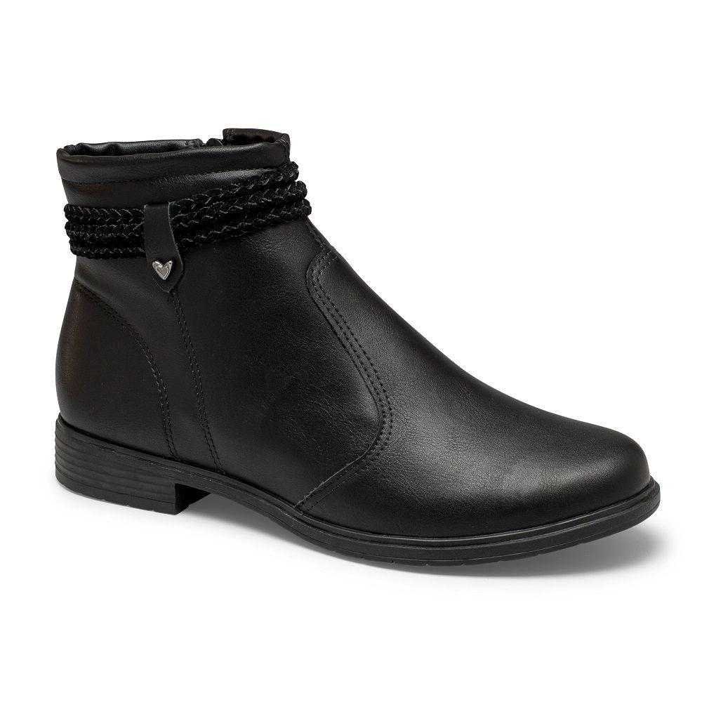 Bota Feminino Mississipi Cano Curto Salto Baixo Preto