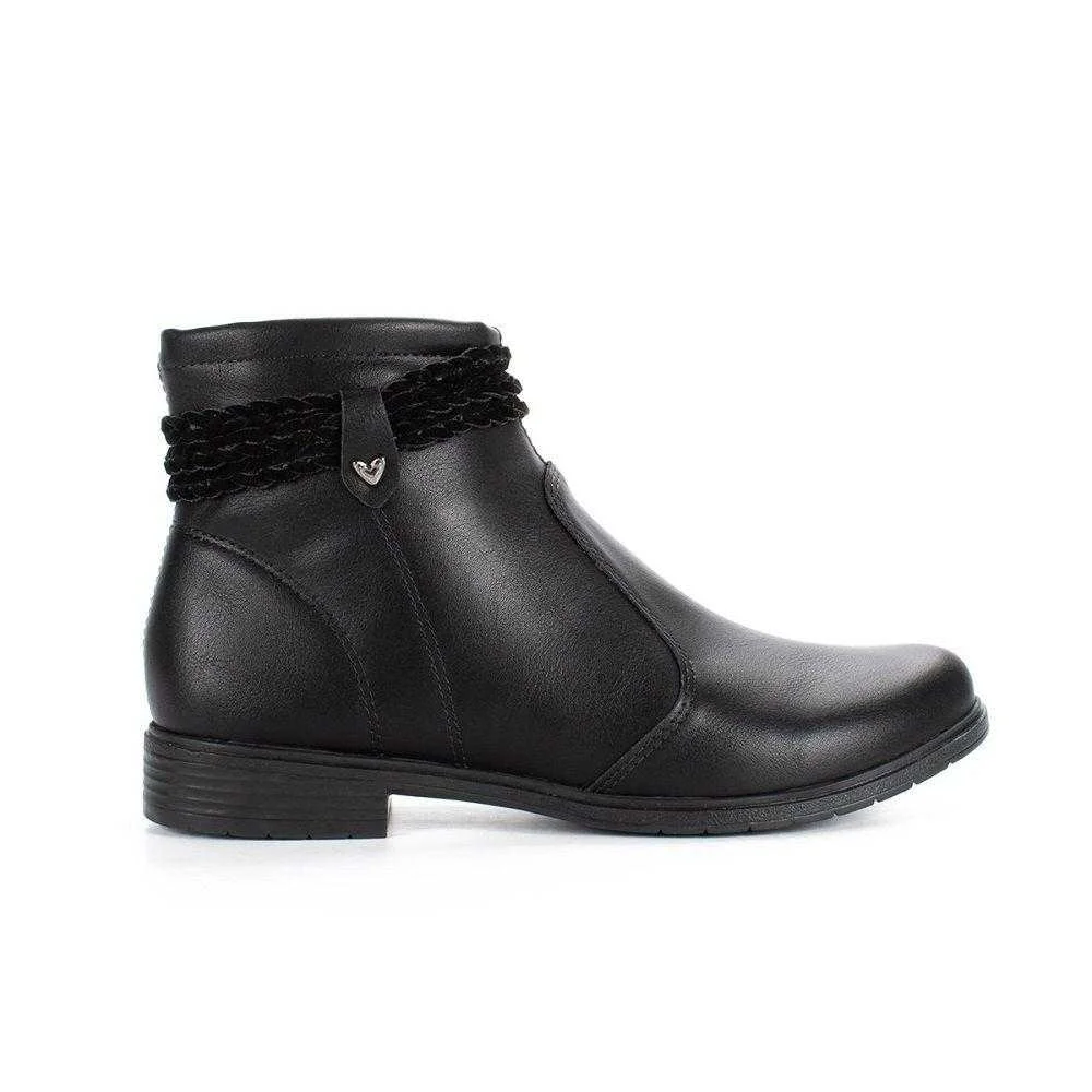 Bota Feminino Mississipi Cano Curto Salto Baixo Preto 2