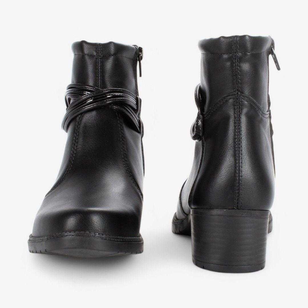 Bota Feminina Mississipi Cano Curto Salto Blocado Preto 6