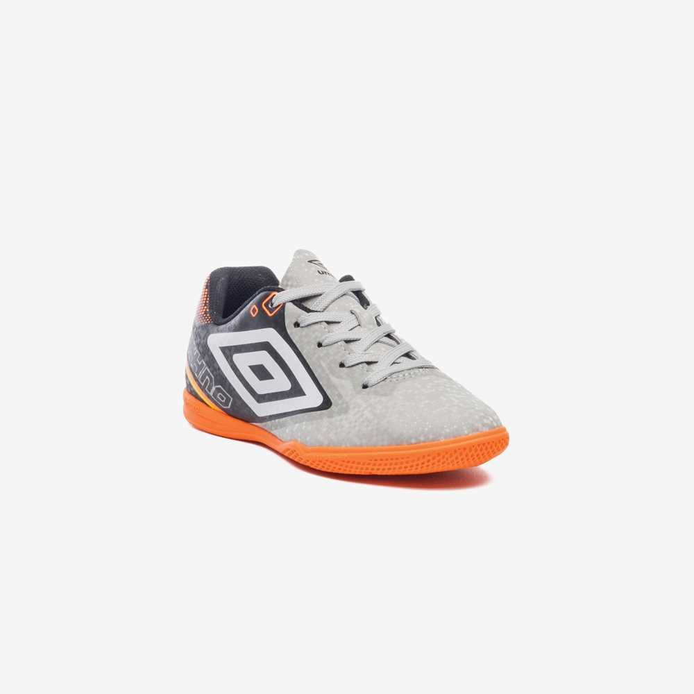 Chuteira Infantil Futsal Umbro Techno II Jr Cinza 3