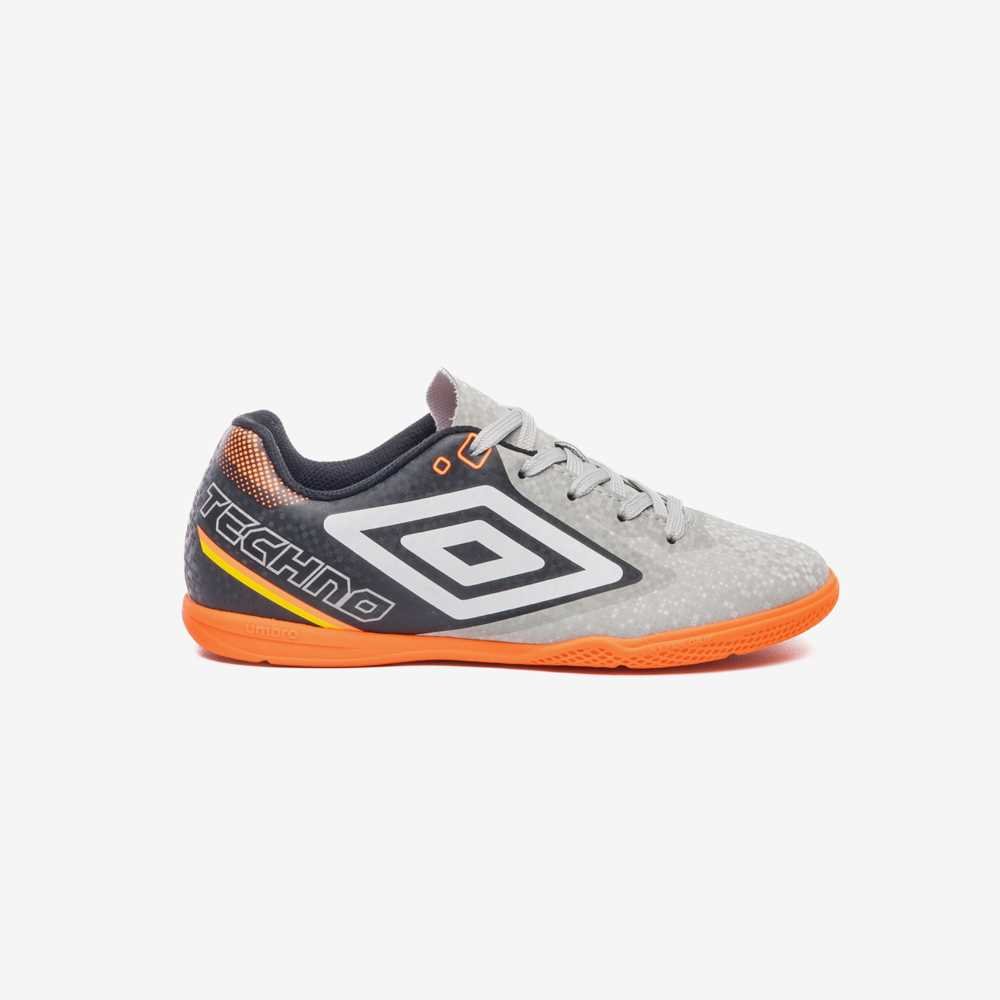 Chuteira Infantil Futsal Umbro Techno II Jr Cinza 1