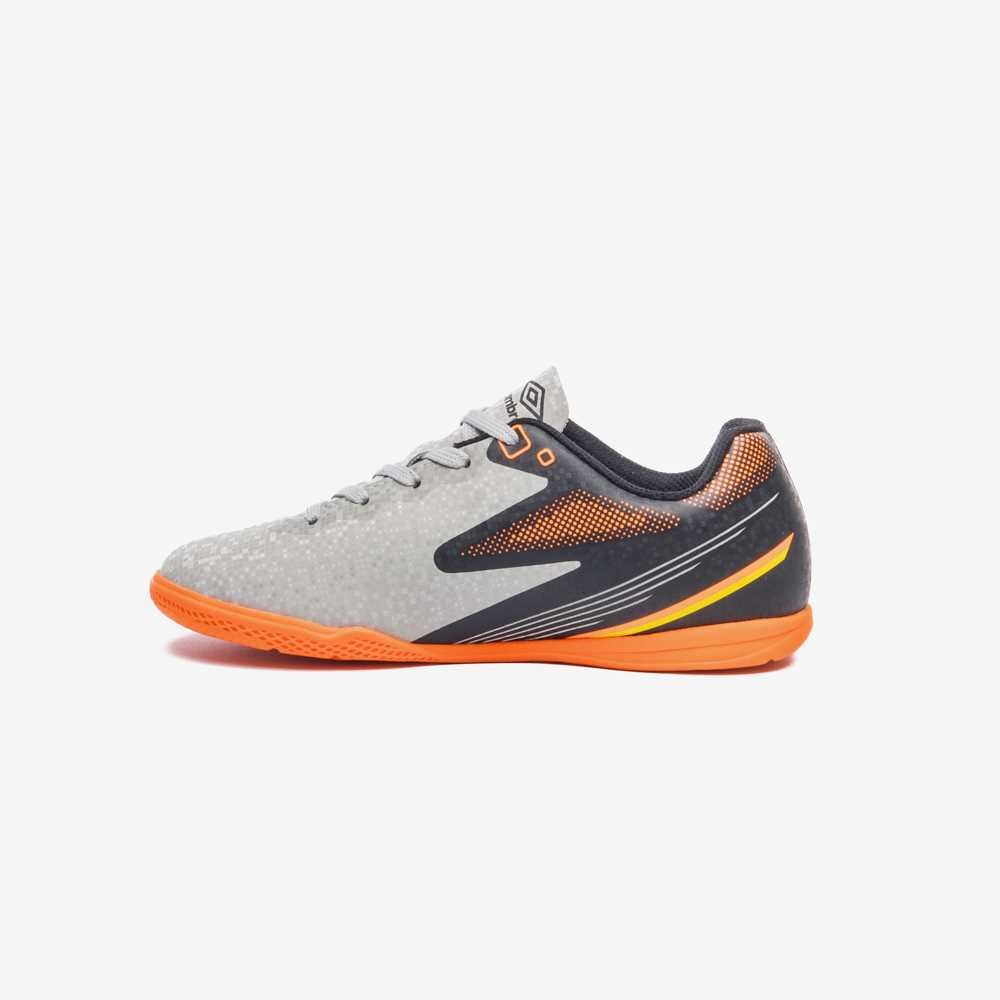 Chuteira Infantil Futsal Umbro Techno II Jr Cinza 2
