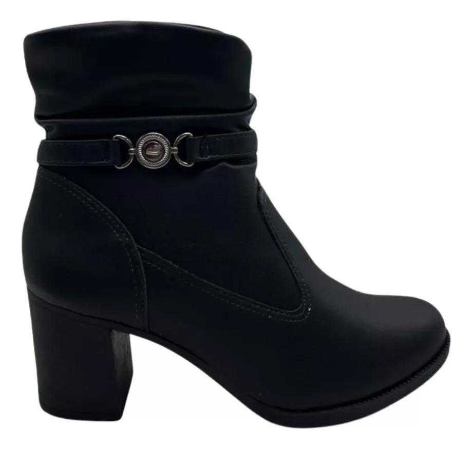 Bota Feminino Dakota Cano Curto Salto Blocado Preto 2
