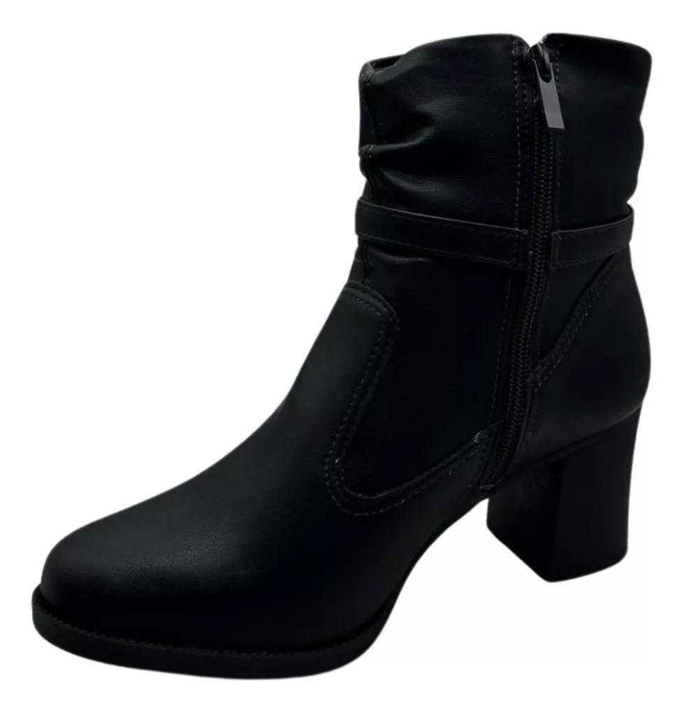 Bota Feminino Dakota Cano Curto Salto Blocado Preto 4