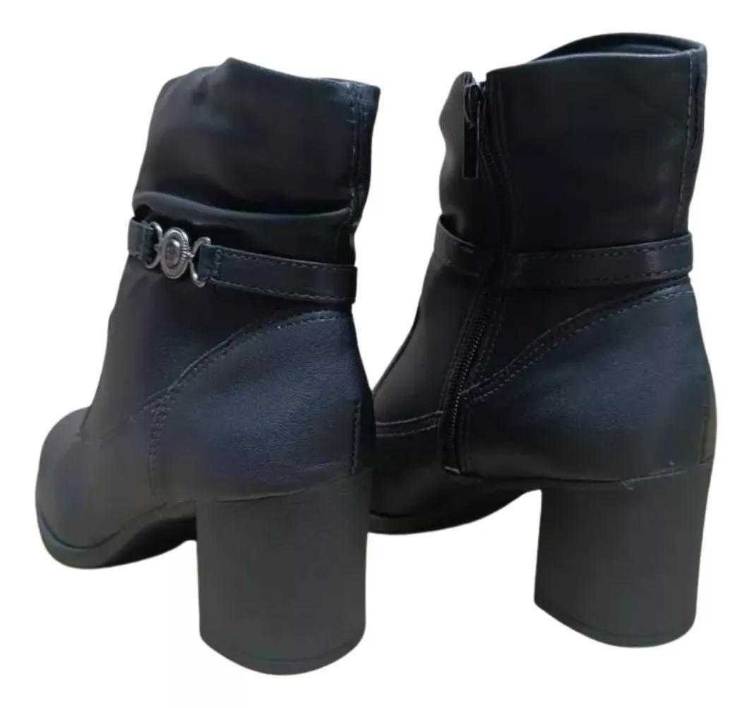 Bota Feminino Dakota Cano Curto Salto Blocado Preto 6