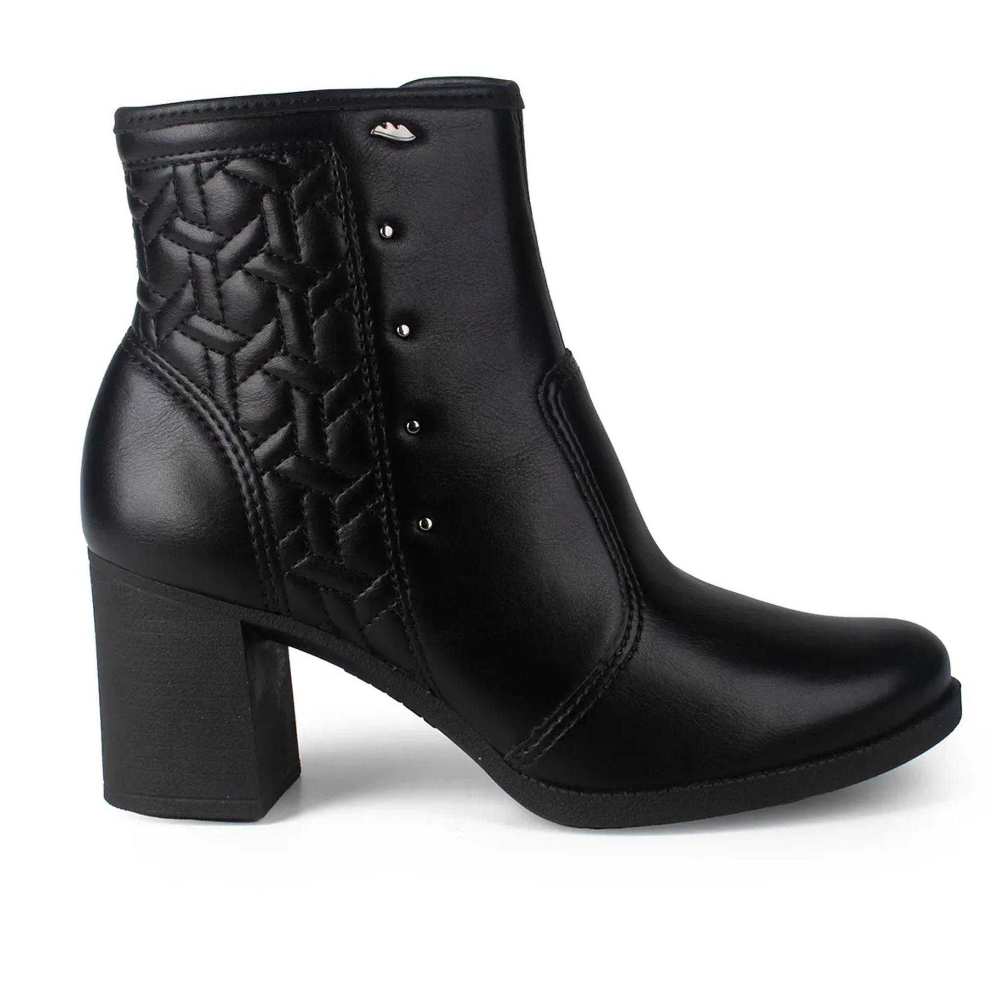 Dakota Ankle Boot De Salto Bota De Salto Alto Preta Salto Alto