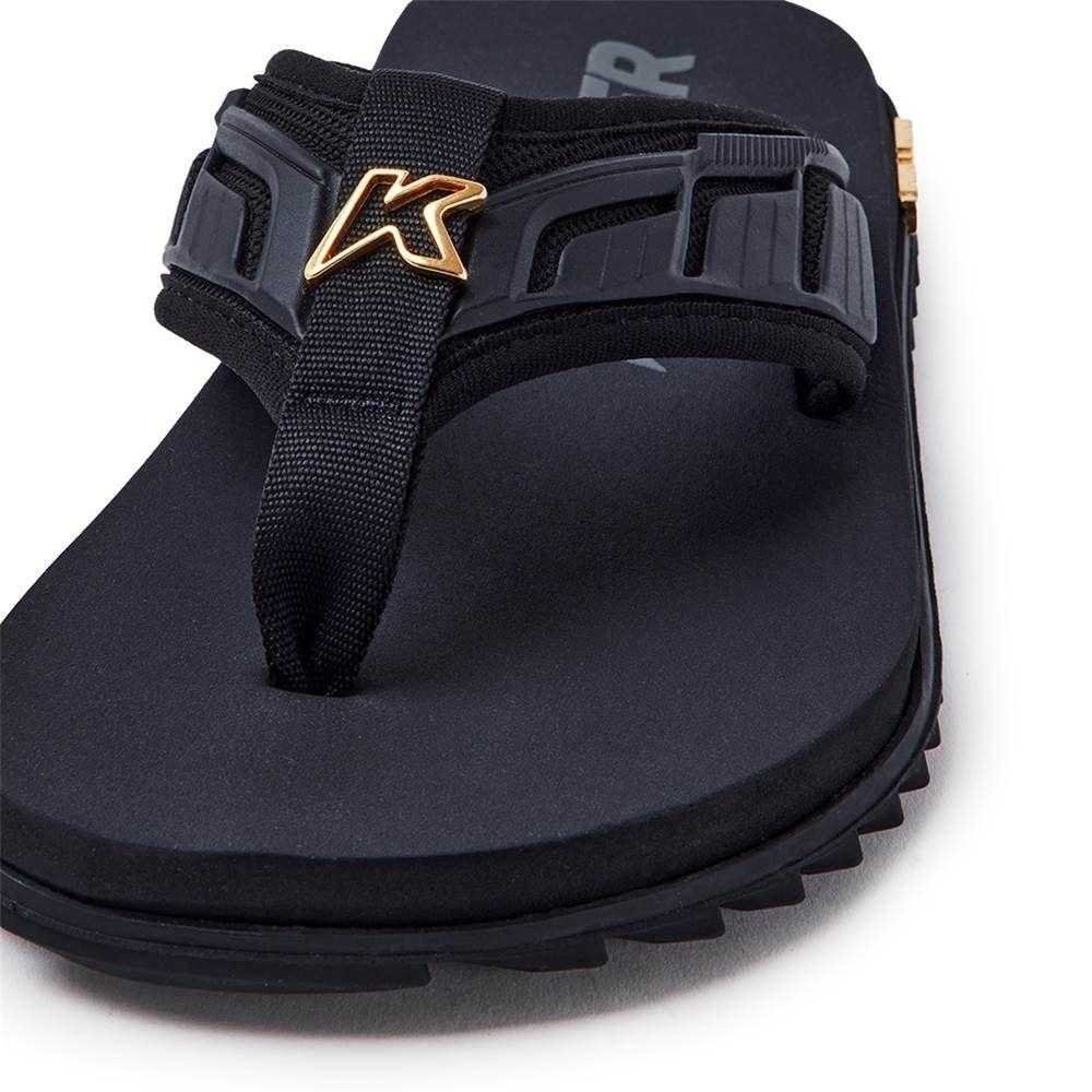 Chinelo Masculino Kenner Kivah Full Force Gold Preto 4