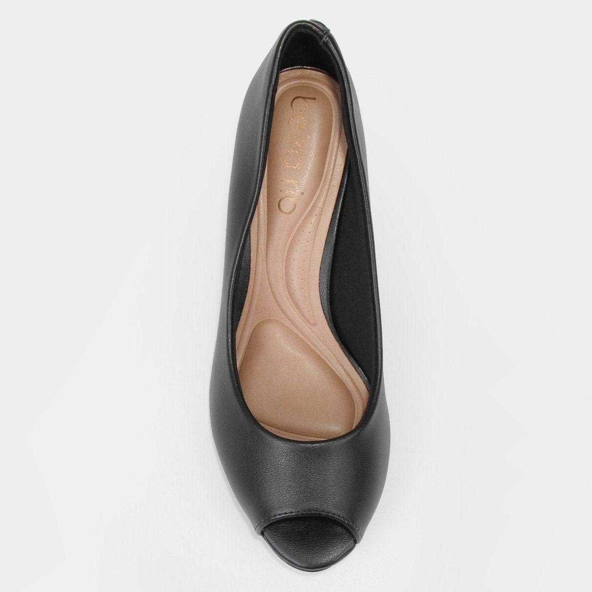 Sapato Feminino Beira Rio Peep Toe Preto 3