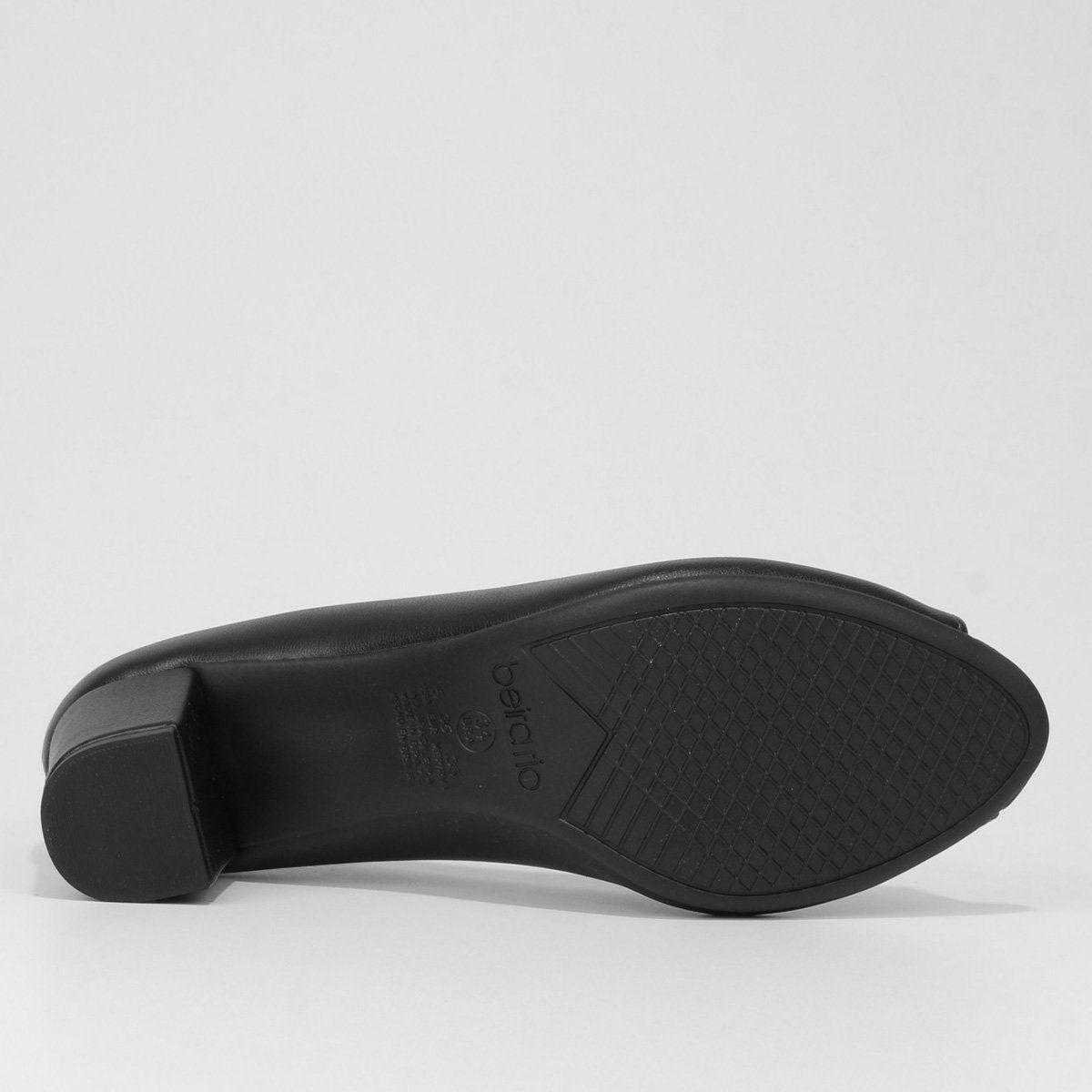 Sapato Feminino Beira Rio Peep Toe Preto 5