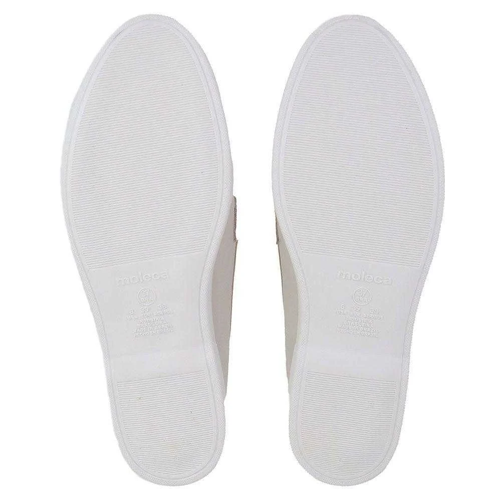 Sapato Feminino Moleca Mocassim Loafer Slip On Cinza 5
