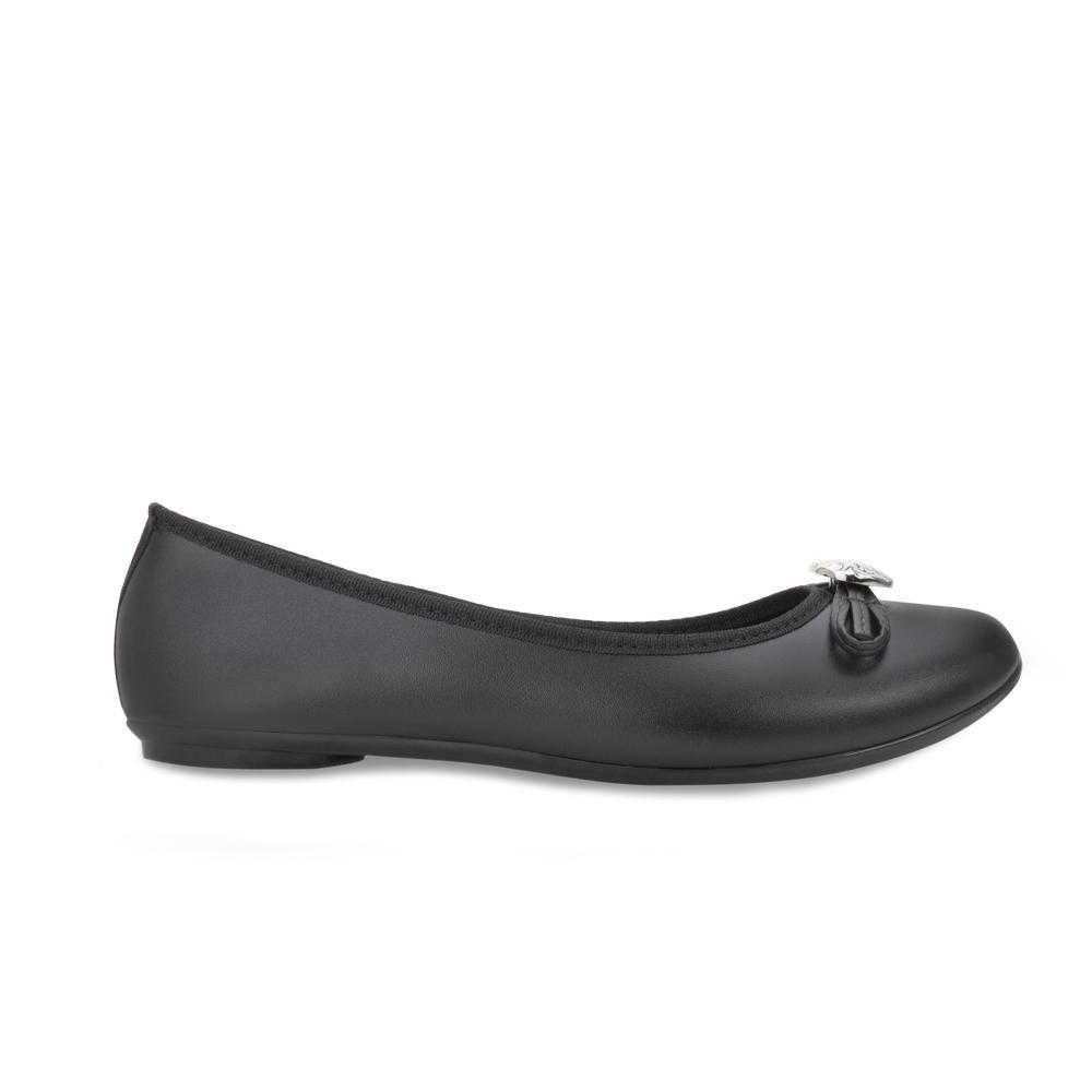 Sapatilha Feminina Moleca Bico Redondo Com Laço Preto 2