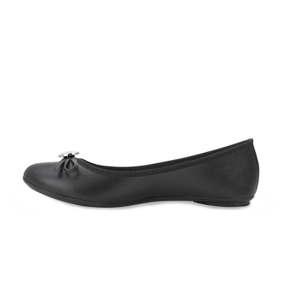 Sapatilha Feminina Moleca Bico Redondo Com Laço Preto 3