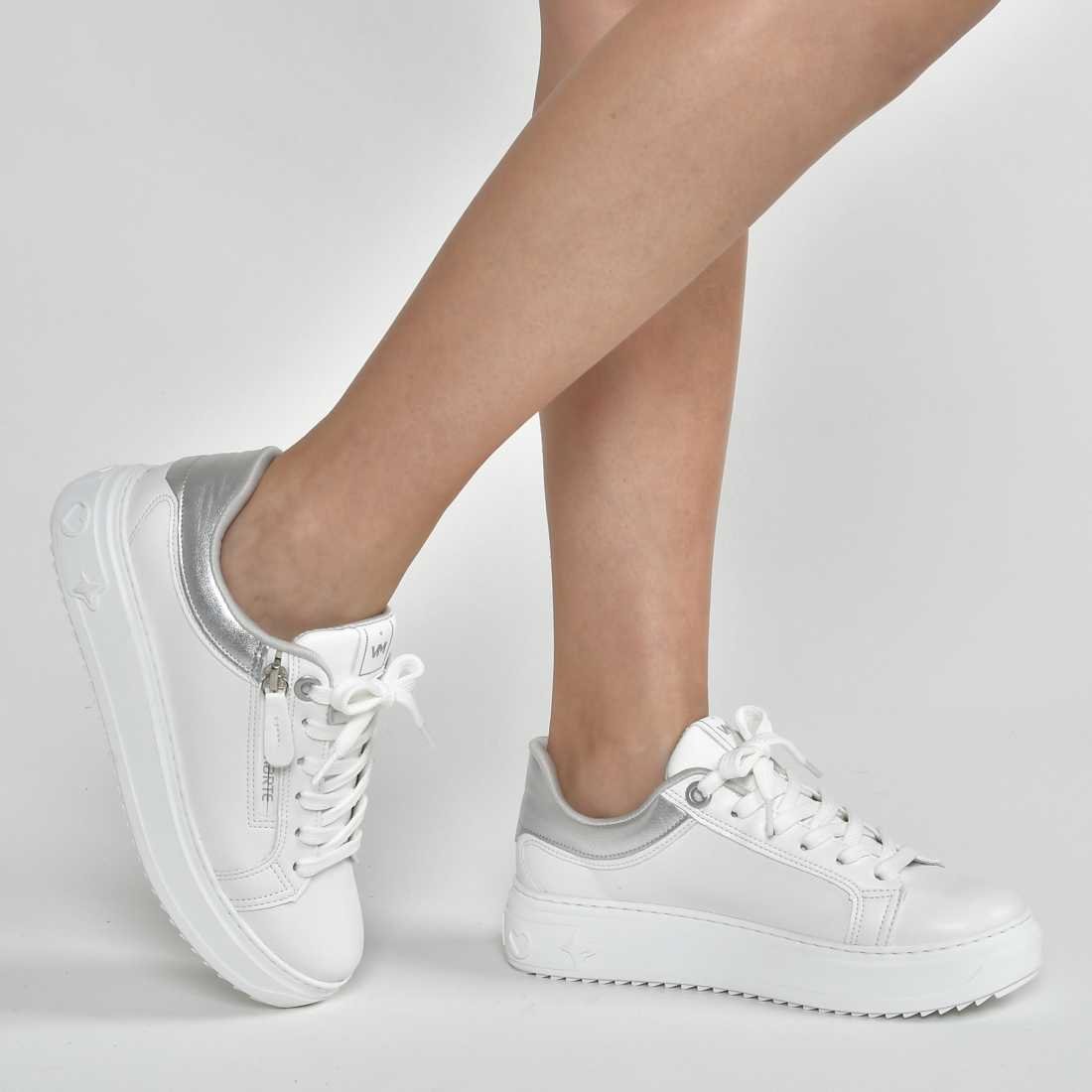 Tênis Feminino Via Marte Sneaker Salto Branco 2