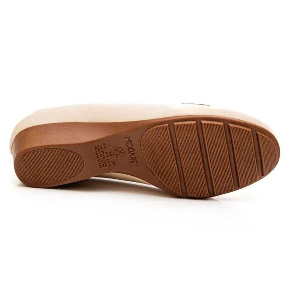 Sapato Feminino Modare Anabela Bege 4