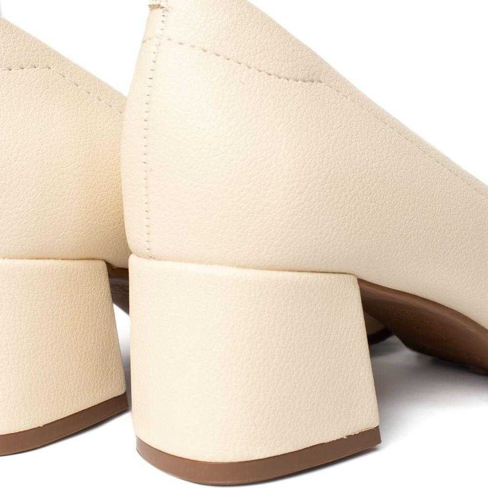 Sapato Feminino Modare Ultraconforto Salto Blocado Bege 5