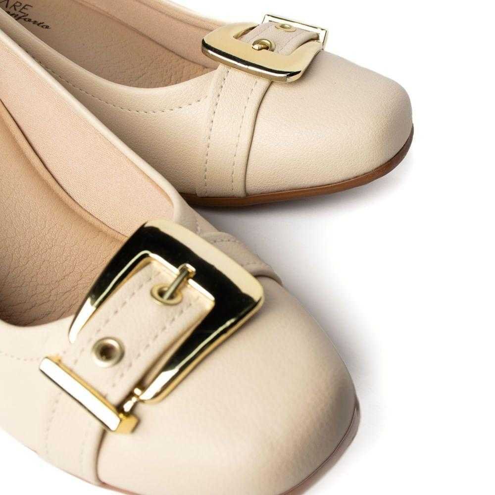 Sapato Feminino Modare Ultraconforto Salto Blocado Bege 6