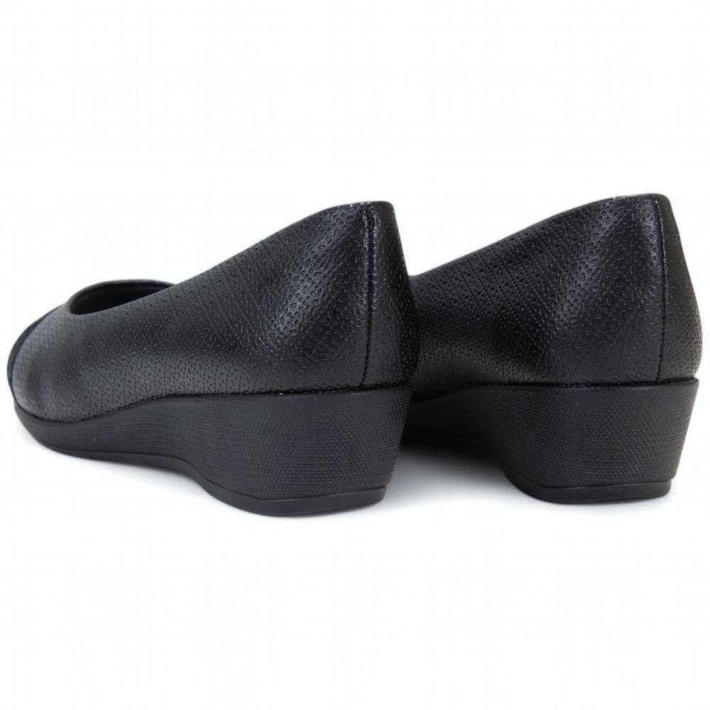 Sapatilha Feminina Piccadilly Salto Baixo Anabela Preto 3
