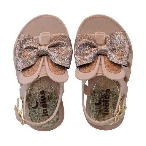 Sandália Infantil Menina Luelua Laço Rosa 2