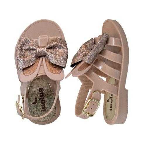 Sandália Infantil Menina Luelua Laço Rosa 3