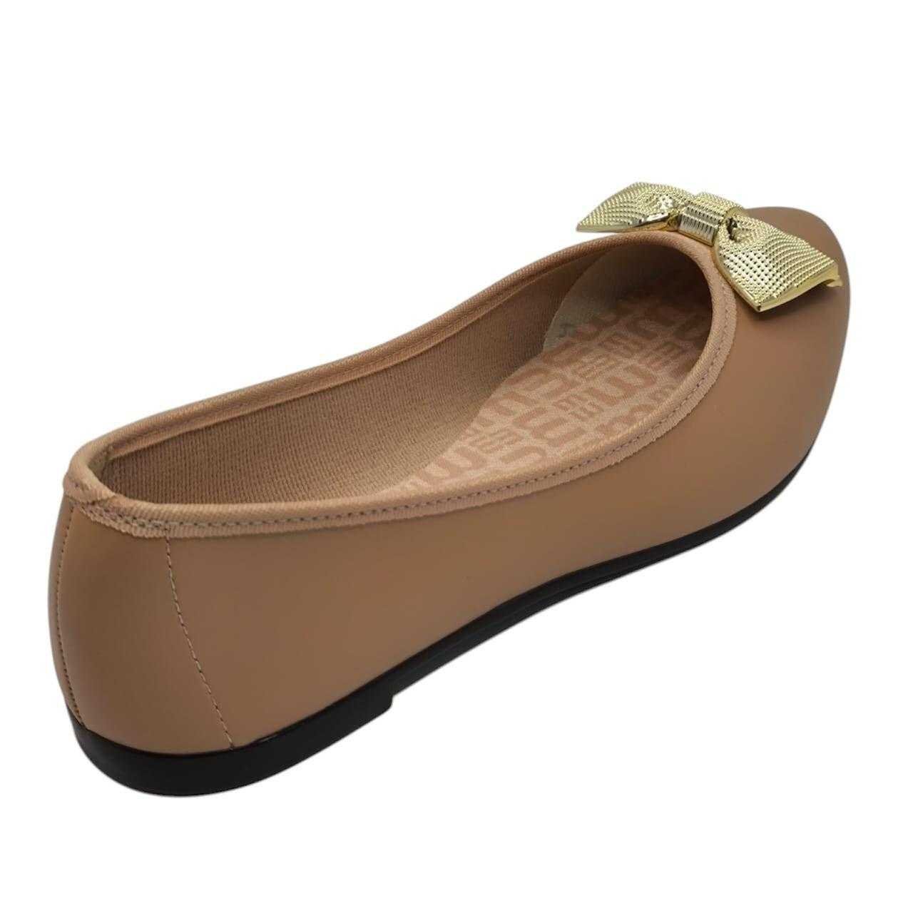 Sapatilha Feminino Moleca Bico Fino Nude 4