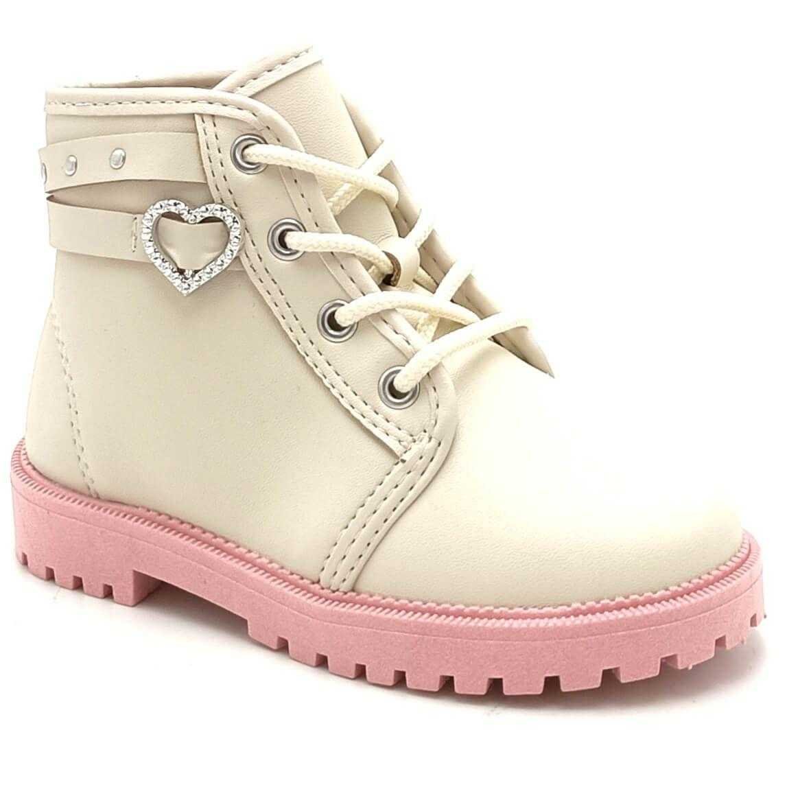 Bota Infantil Menina Molekinha Coturno Bege 2