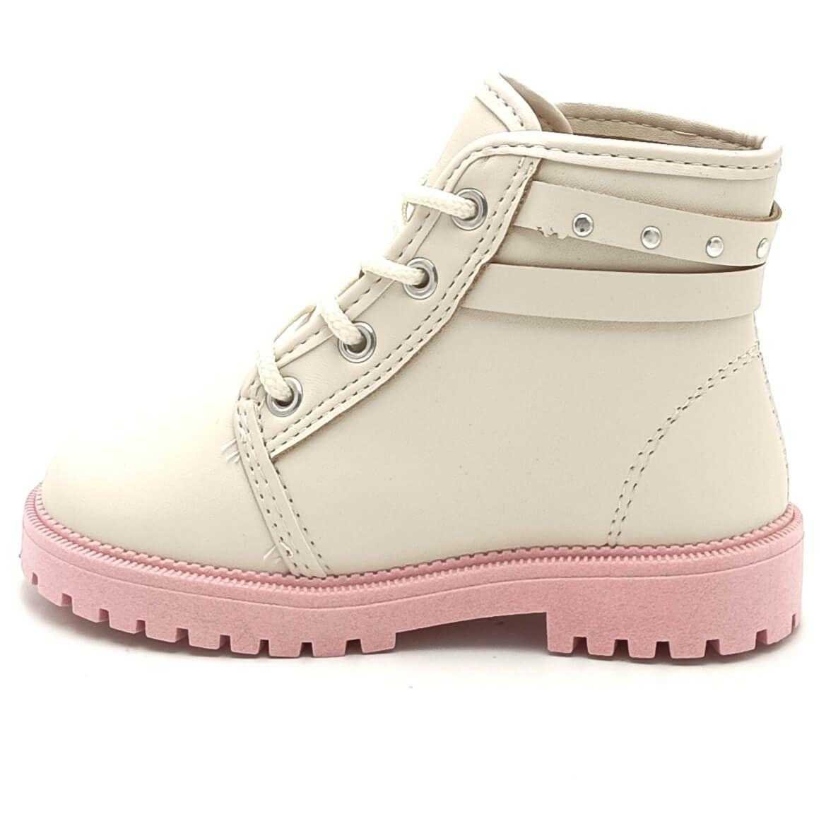 Bota Infantil Menina Molekinha Coturno Bege 3