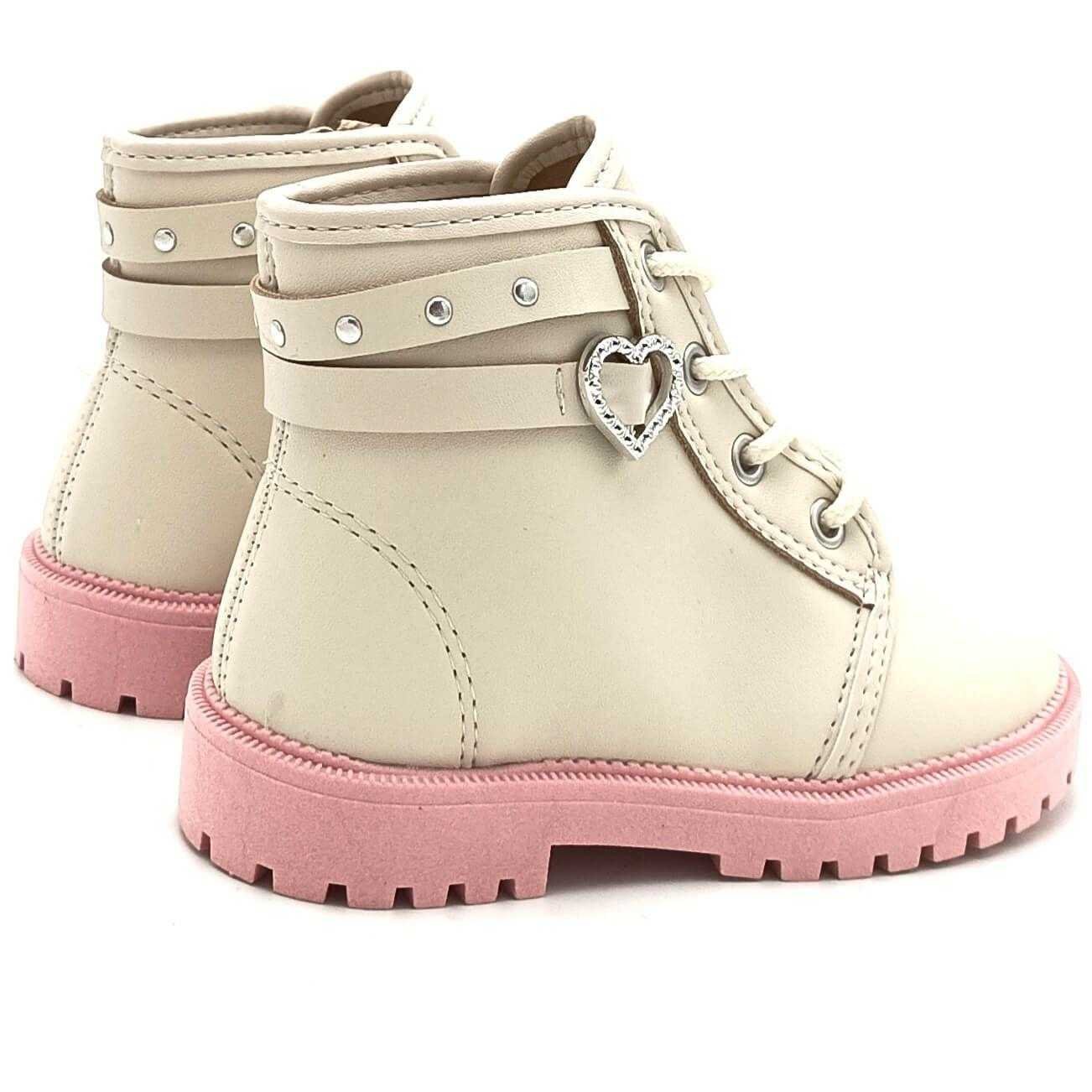 Bota Infantil Menina Molekinha Coturno Bege 5