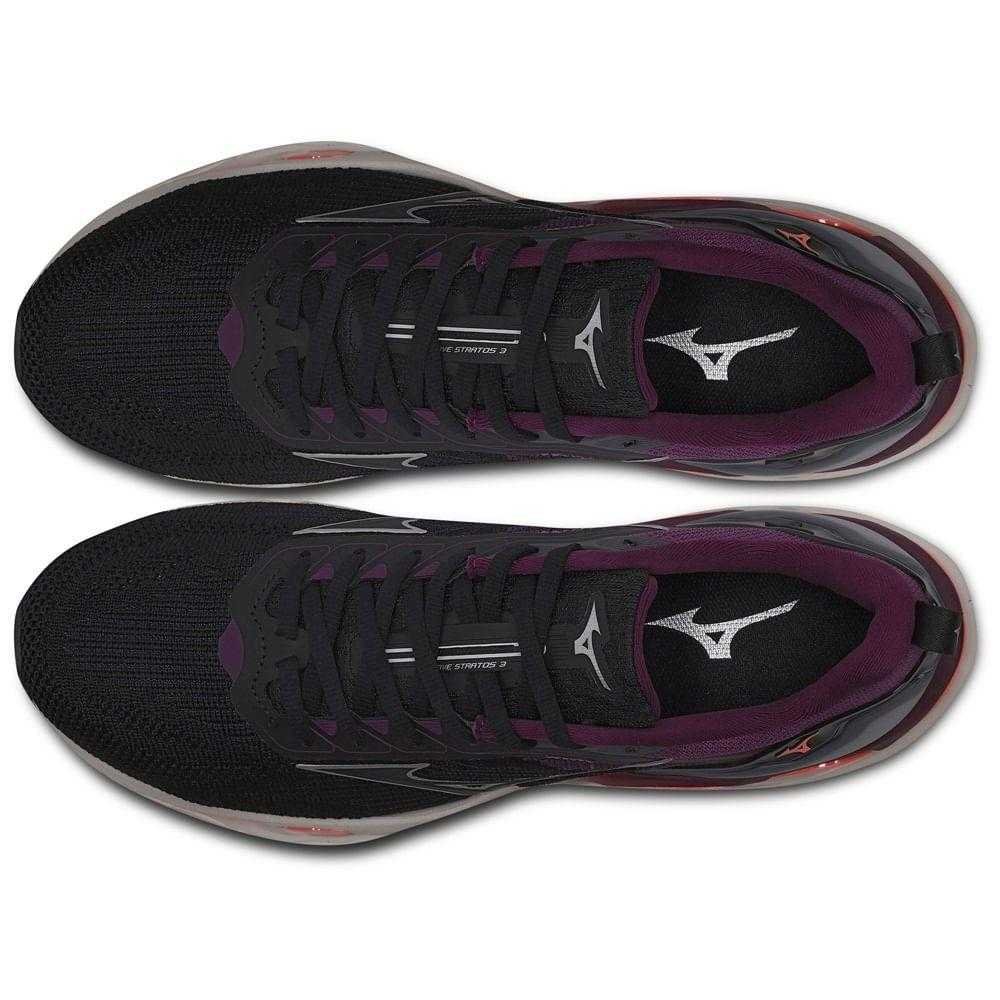 Tênis Feminino Mizuno Stratos 3 Preto 2