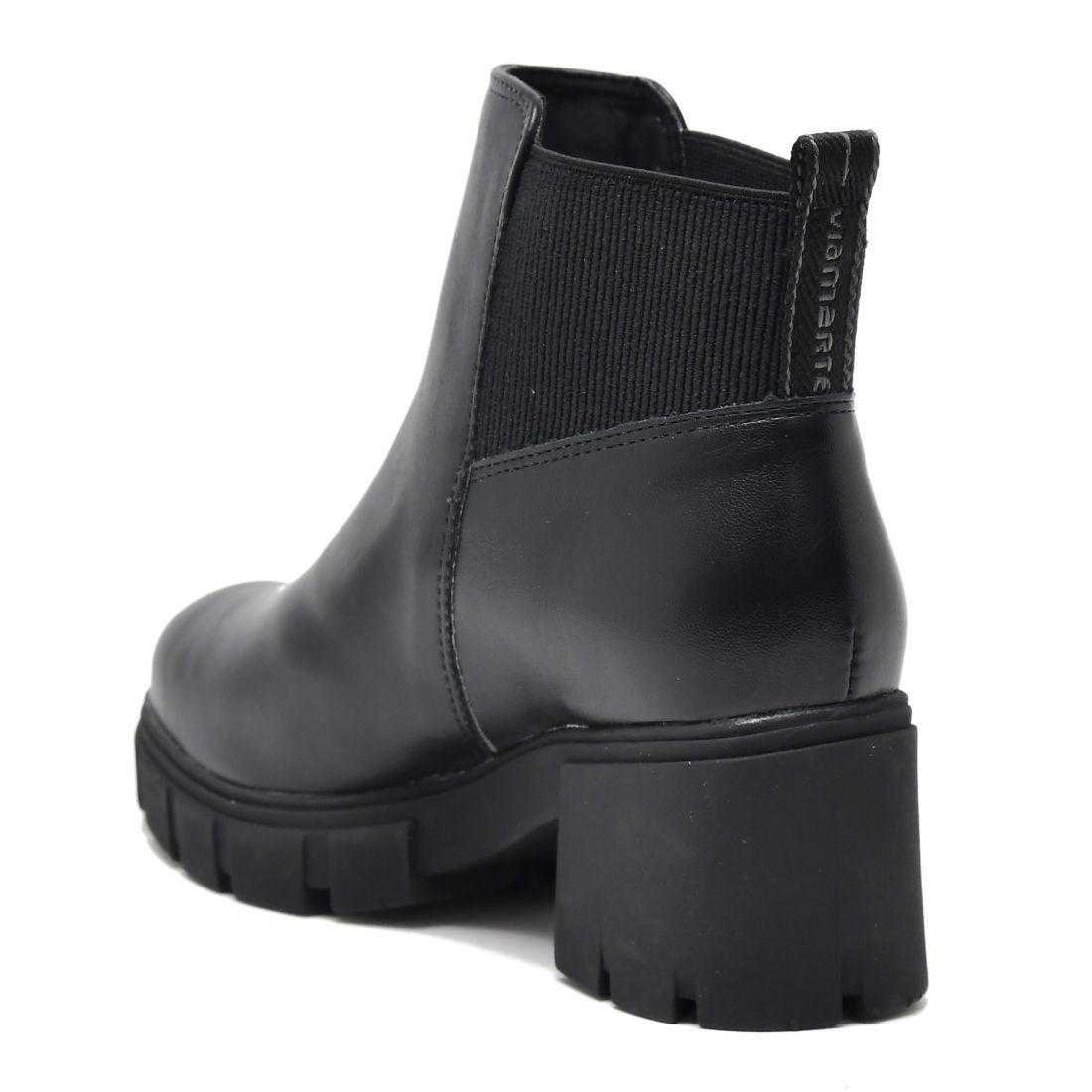 Bota Feminina Via Marte Chelsea Salto Bloco Tratorado