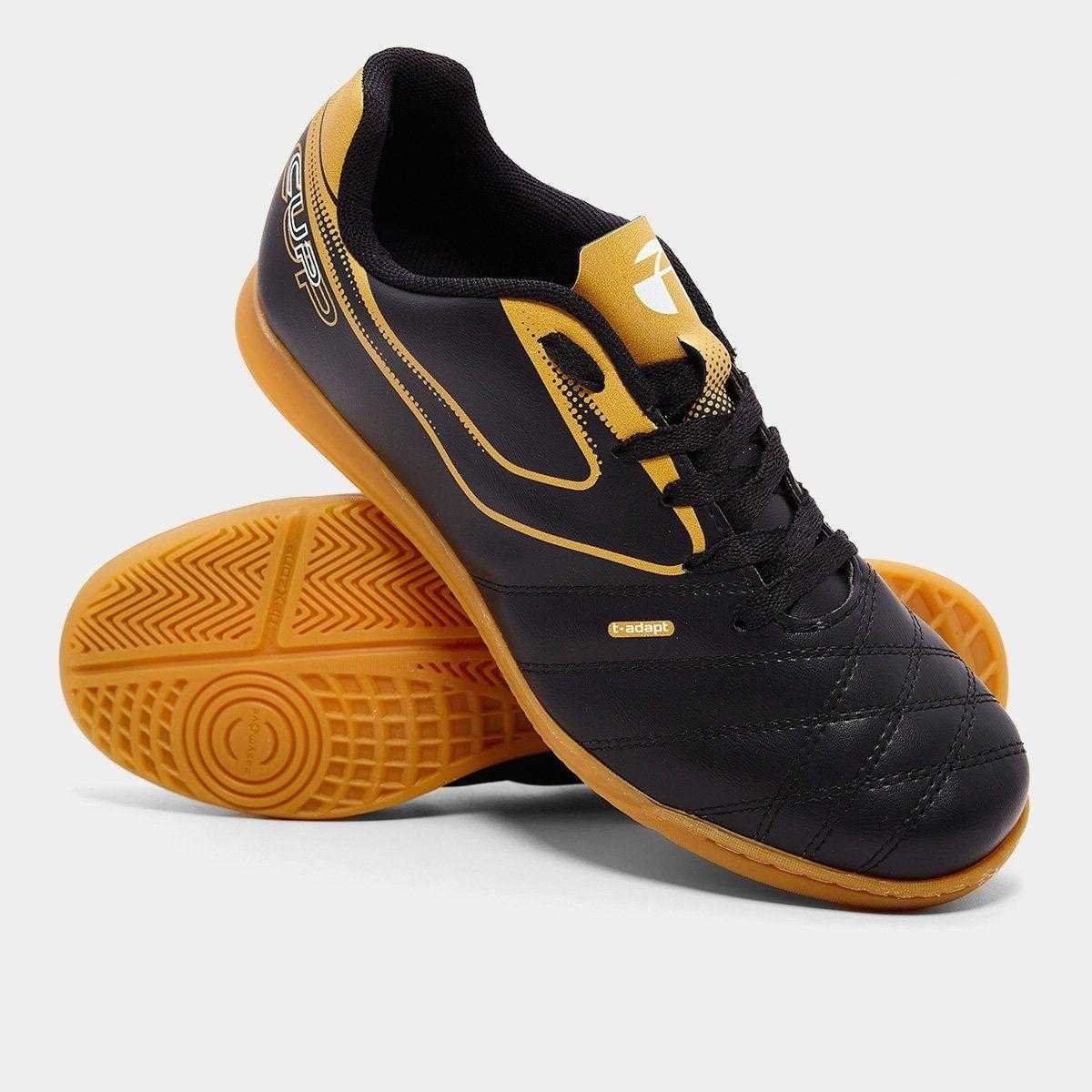 Chuteira Futsal Topper Top Cup VIII Preto/Laranja 2