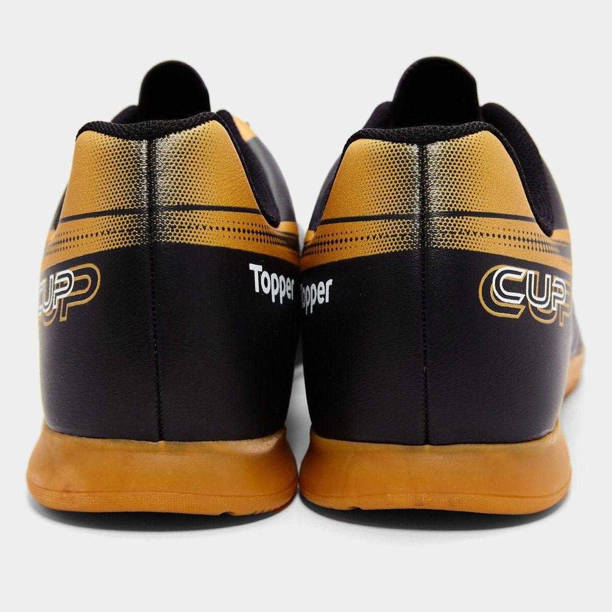 Chuteira Futsal Topper Top Cup VIII Preto/Laranja 3