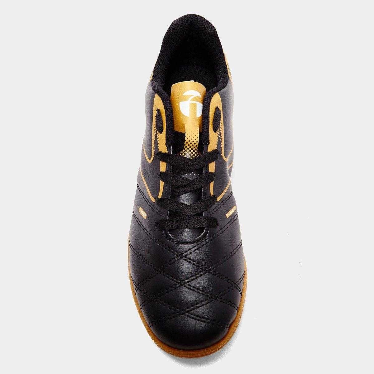 Chuteira Futsal Topper Top Cup VIII Preto/Laranja 4