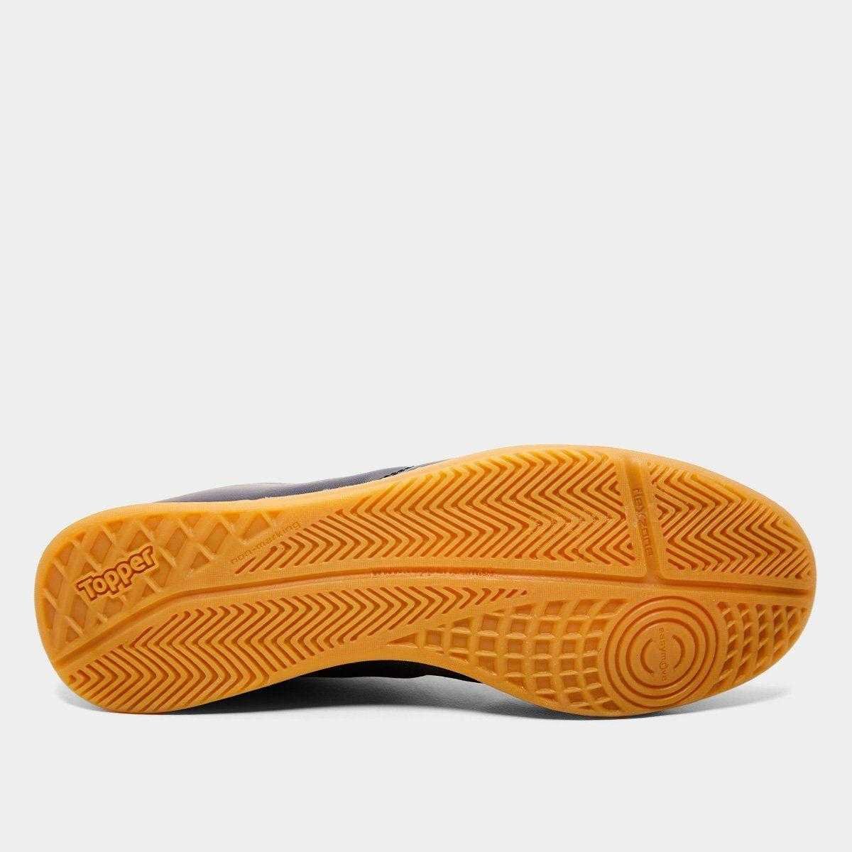 Chuteira Futsal Topper Top Cup VIII Preto/Laranja 5