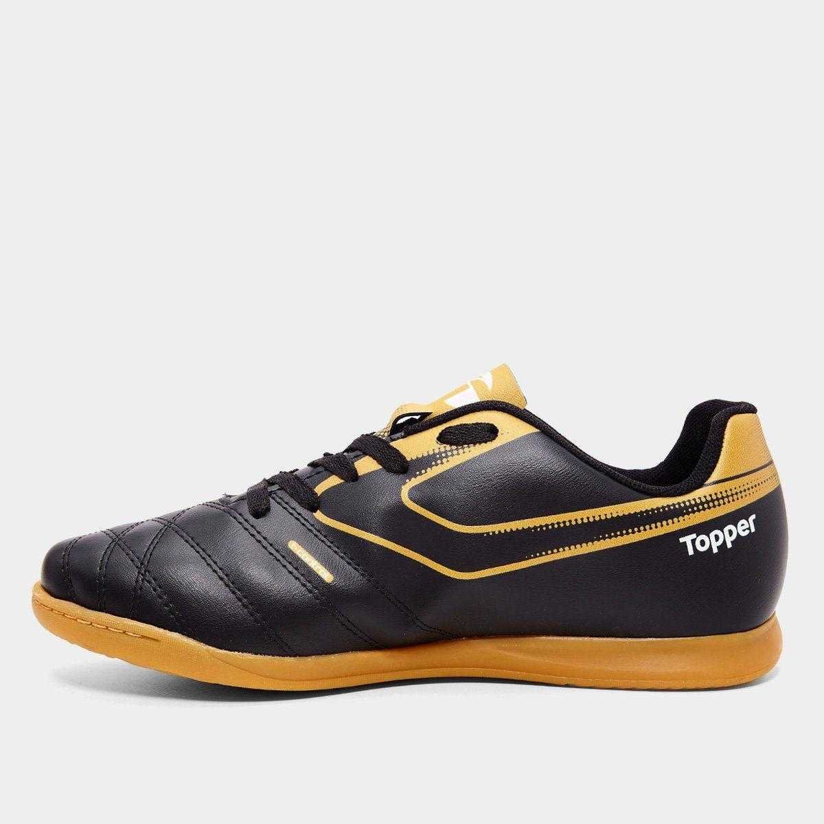Chuteira Futsal Topper Top Cup VIII Preto/Laranja 6
