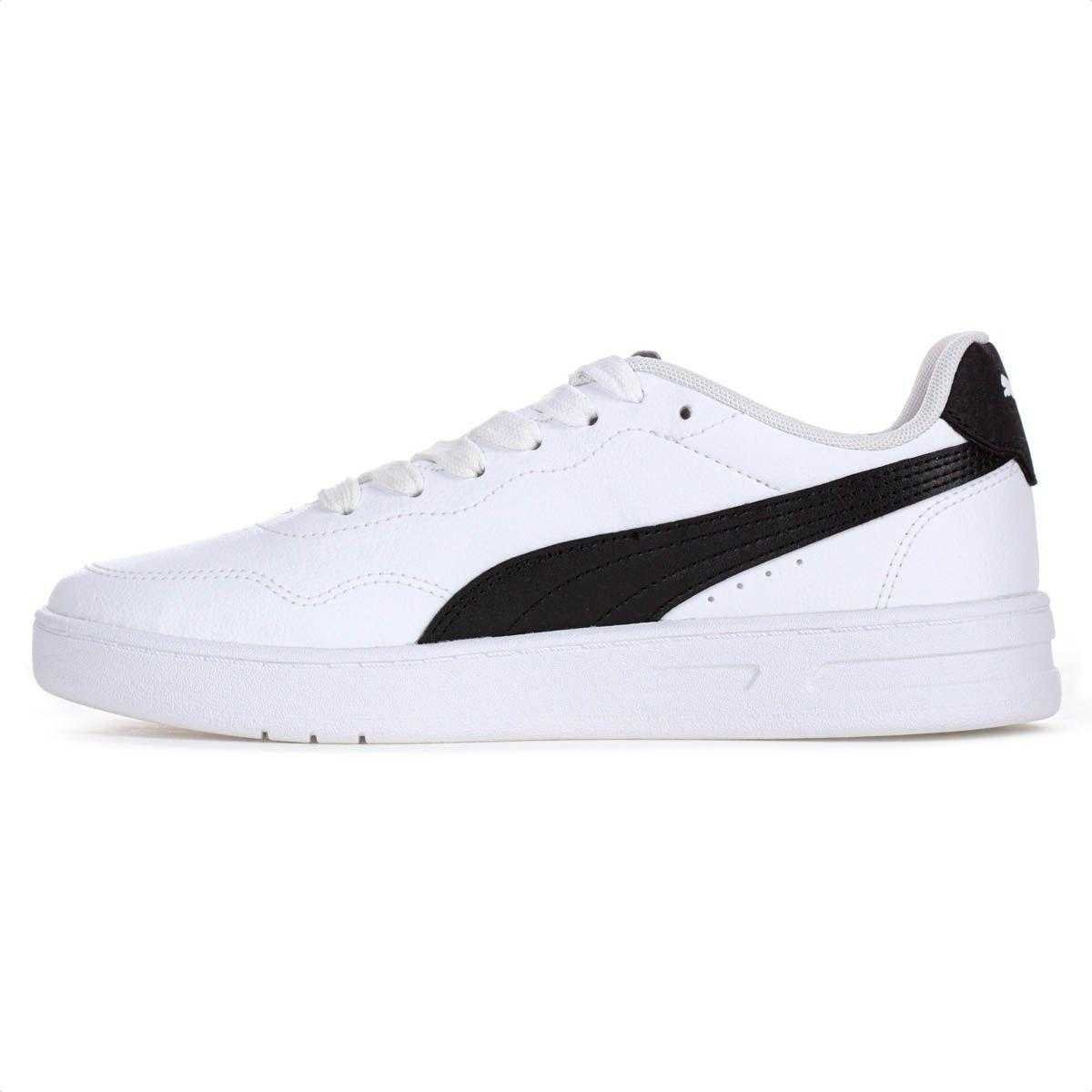 Tênis Feminino Puma Court Lally Branco/Preto 2