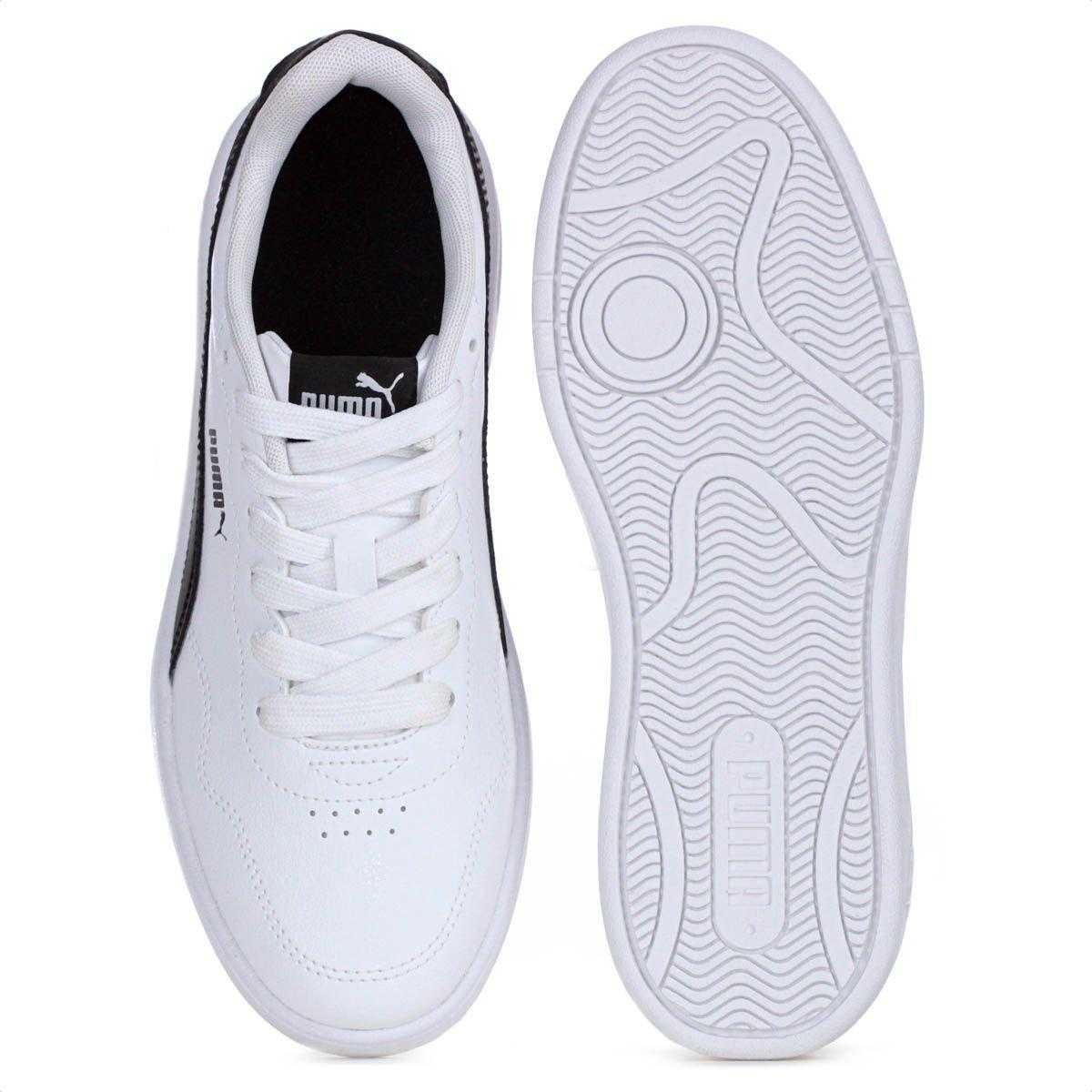 Tênis Feminino Puma Court Lally Branco/Preto 3