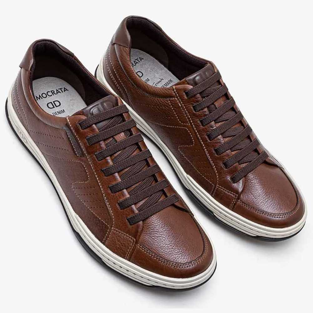 Sapatênis Masculino Democrata Jay Marrom 3