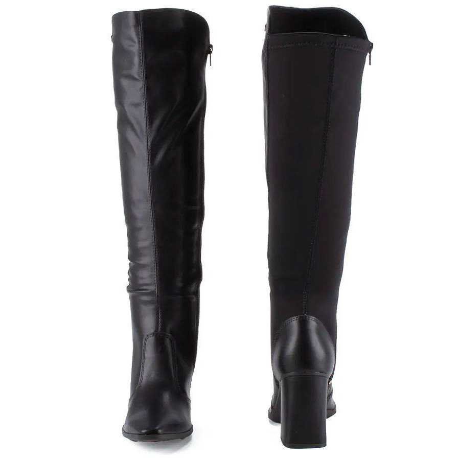 Bota Feminina Mississipi Cano Longo Salto Blocado Preto 5