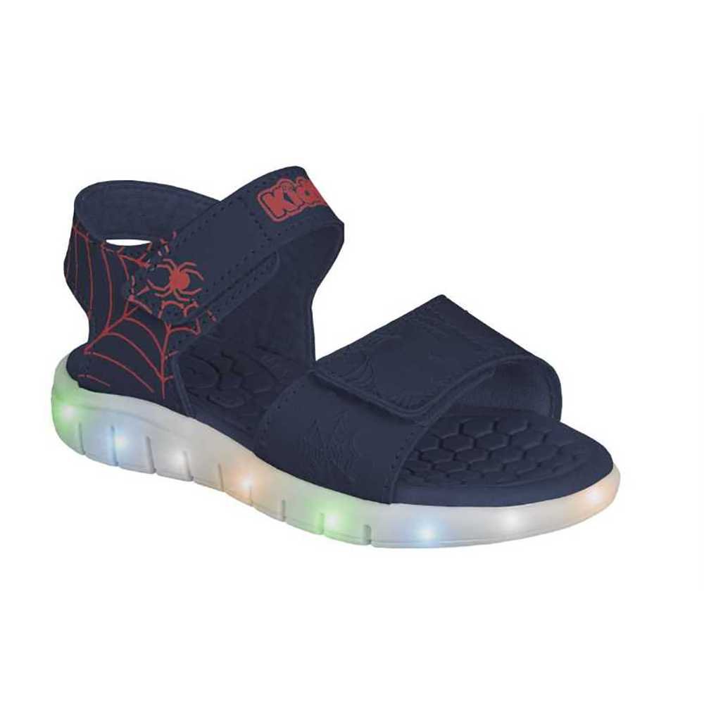 Sandália Infantil Menino Kidy Wave Light Luzes LED Azul
