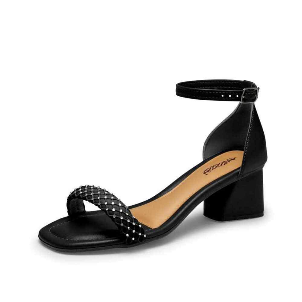 Sandália Feminina Mississipi Salto Baixo Blocado Preto 2