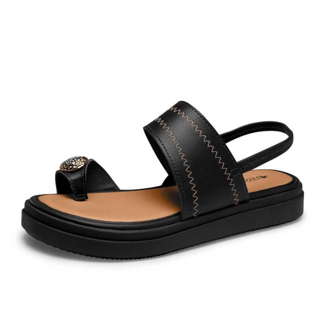 Sandália Feminina Mississipi Flatform Tira Grossa Preto 2