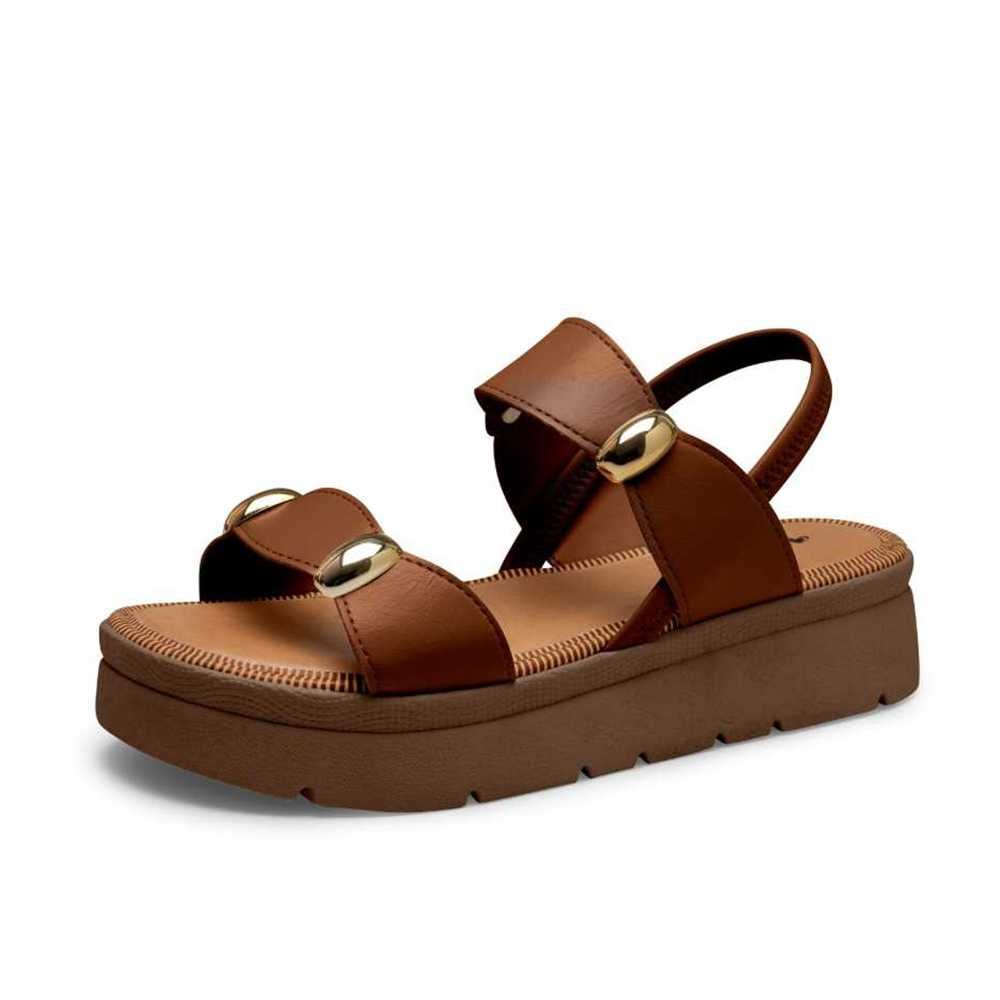 Sandália Feminina Mississipi Plataforma Conforto Marrom 2