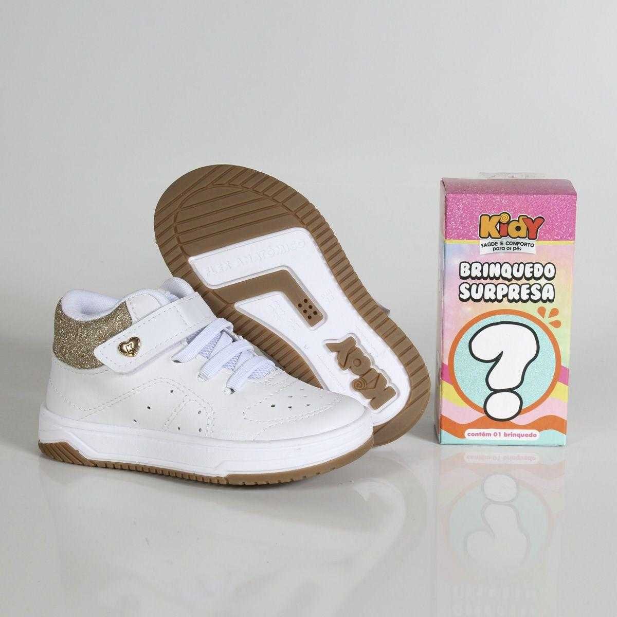 Tênis Infantil Menina Kidy Happy Branco 2