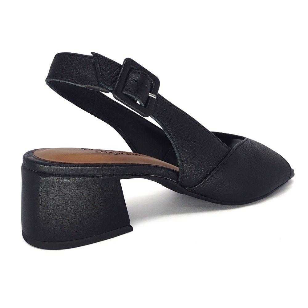 Sandália Feminina Bottero Salto Grosso Baixo Preto 2