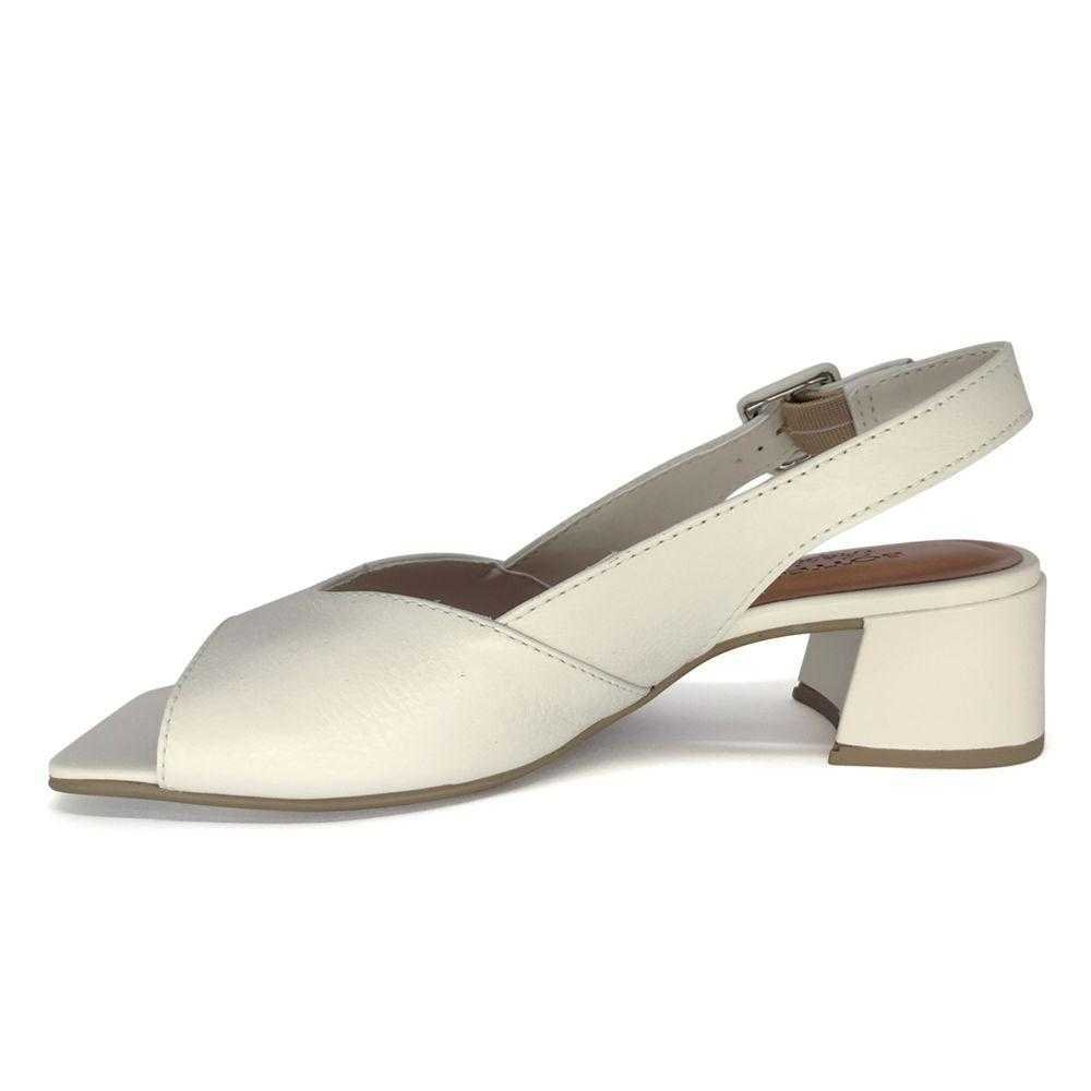 Sandália Feminina Bottero Salto Grosso Baixo Branco 2