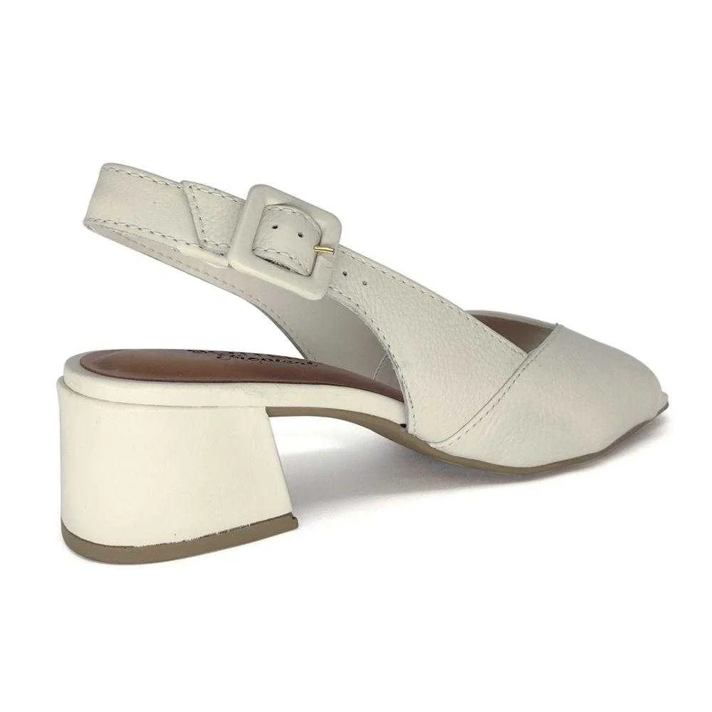 Sandália Feminina Bottero Salto Grosso Baixo Branco 3