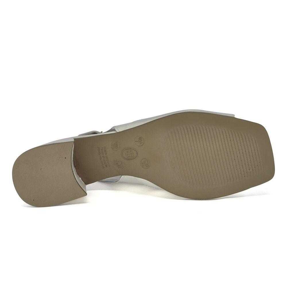 Sandália Feminina Bottero Salto Grosso Baixo Branco 4
